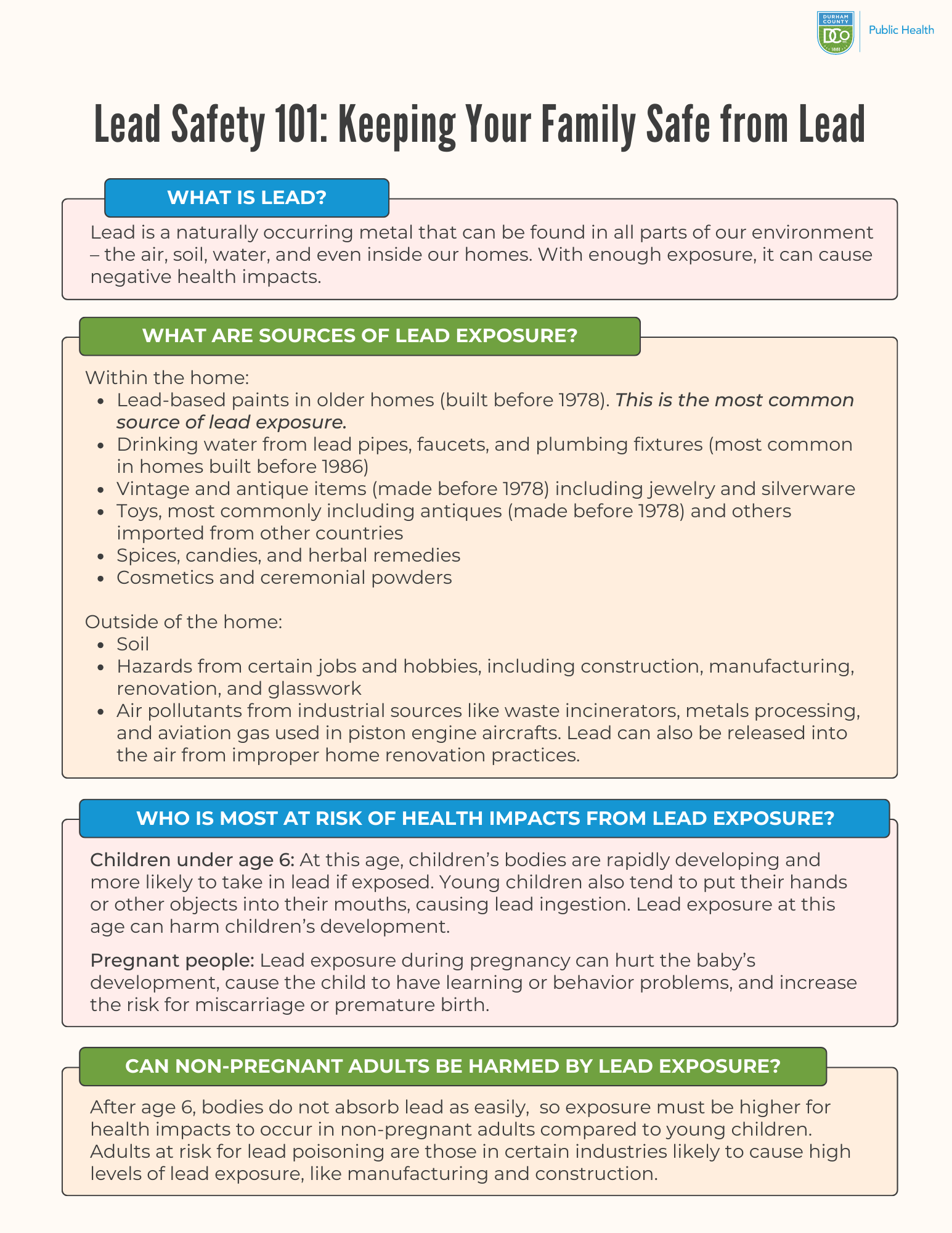 Lead Safety Information Sheet